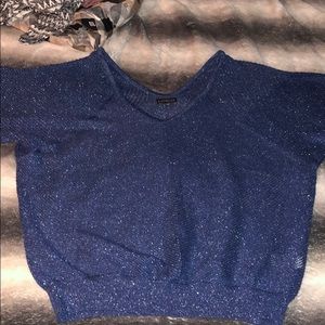 Blue express sparkly top